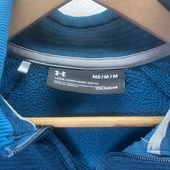 Under Armour Cold Gear Storm Jacket Mens M Warm Casual Teal Performance 1864 - Picture 3 of 8